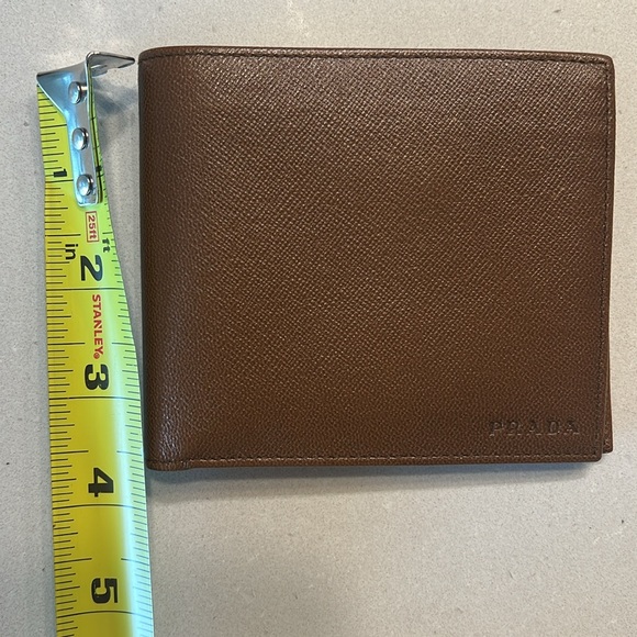 Used Prada Saffiano Leather Bifold Coin Pocket Wallet, Caffe ( Brown) - Picture 14 of 14